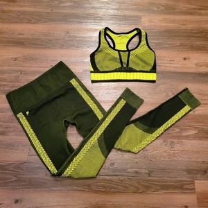 Fabletics seamless workout set XS
